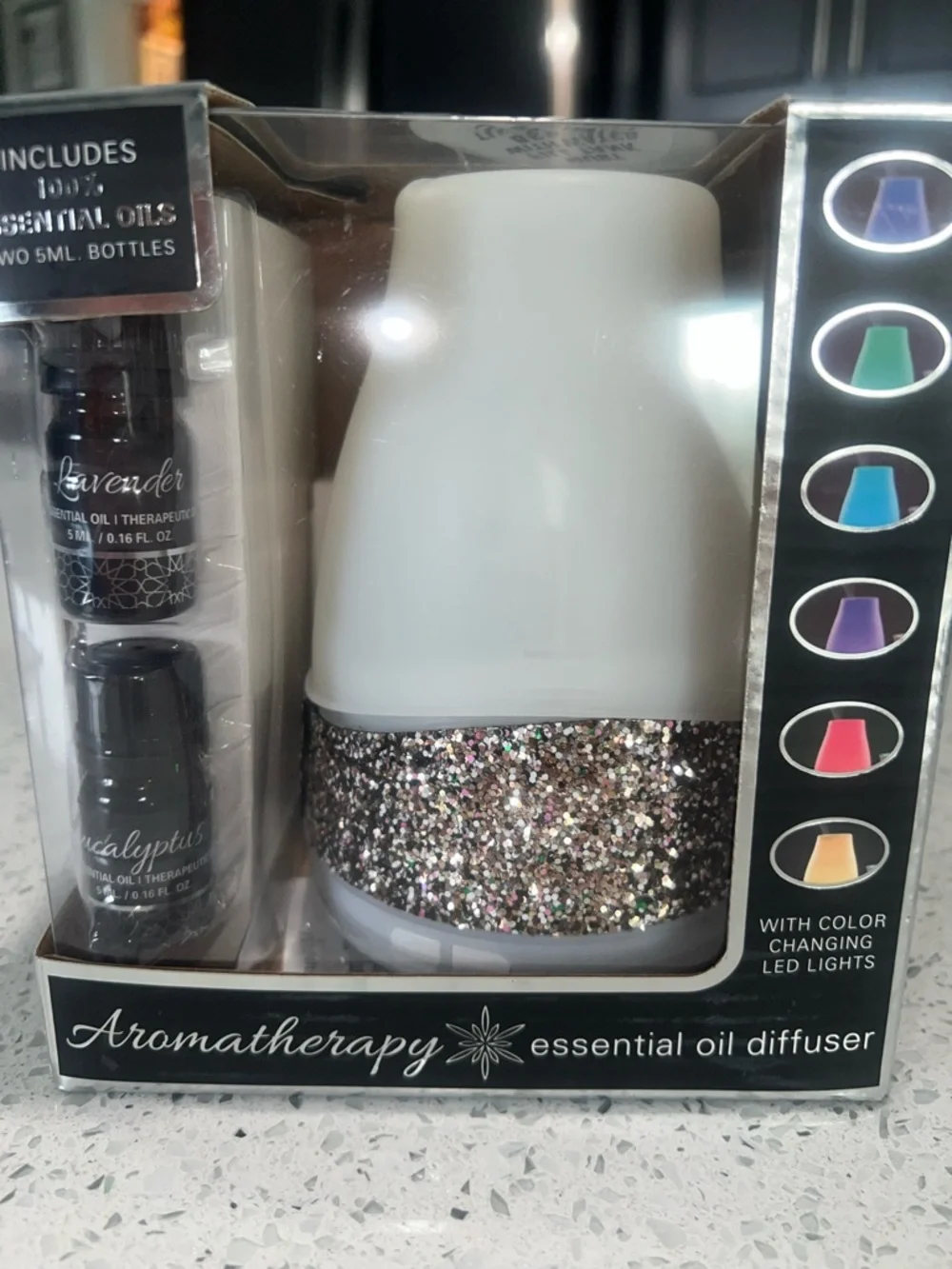 Goldessence Aromas Aromatherapy Color LED Diffuser w/Essential Oils